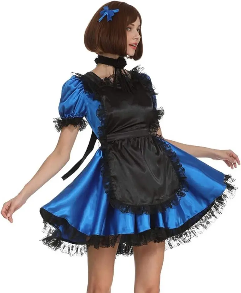 French Sexy Adult Custom Fetish Cross Dressing Sissy Square Neckline Independent Cross Apron Black Lace Skirt Hem Dress
French Sexy Adult Custom Fetish Cross Dressing Sissy Square Neckline Independent Cross Apron Black Lace Skirt Hem Dress