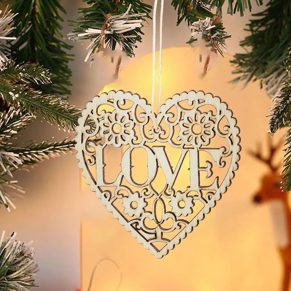 Love Heart Hollow Wood Slice, Wooden Carved Heart for Wedding Festival DIY Hanging Ornament
Love Heart Hollow Wood Slice, Wooden Carved Heart for Wedding Festival DIY Hanging Ornament