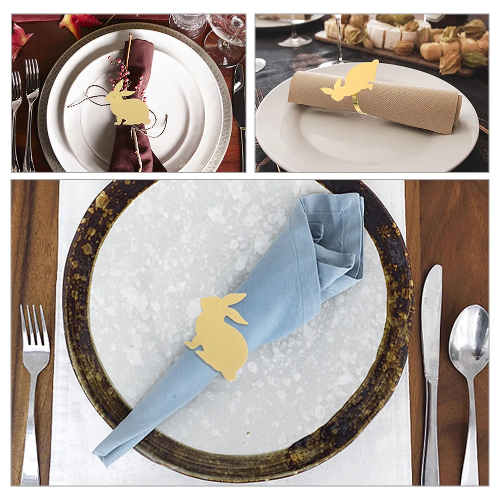 4 Pcs Metal Rabbit Napkin Ring Decorative Rings for Shaped Zinc Alloy Decorations Party 
4 Pcs Metal Rabbit Napkin Ring Decorative Rings for Shaped Zinc Alloy Decorations Party