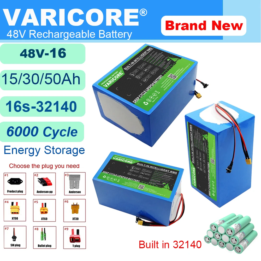 VariCore 48 В 15 Ач/30 Ач/50 Ач 32140 16S литий-железо-фосфат Встроенный BMS для автомобиля, плавания, лодки, мотоцикла, солнечной батареи, кемпинга
VariCore 48 В 15 Ач/30 Ач/50 Ач 32140 16S литий-железо-фосфат Встроенный BMS для автомобиля, плавания, лодки, мотоцикла, солнечной батареи, кемпинга