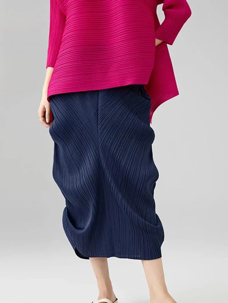 New Women's 2025 Elegant Niche Design Pleated A-line Skirt Summer Fashion Irregular Elastic Wiast Loose Skirts 2BES9
New Women's 2025 Elegant Niche Design Pleated A-line Skirt Summer Fashion Irregular Elastic Wiast Loose Skirts 2BES9