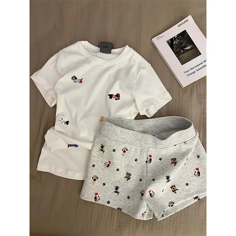 Summer Cartoon Sports Pants Jogging Pants Sleepwear Shorts Women's High Waist Casual Straight Leg Pants Korean Style
Summer Cartoon Sports Pants Jogging Pants Sleepwear Shorts Women's High Waist Casual Straight Leg Pants Korean Style