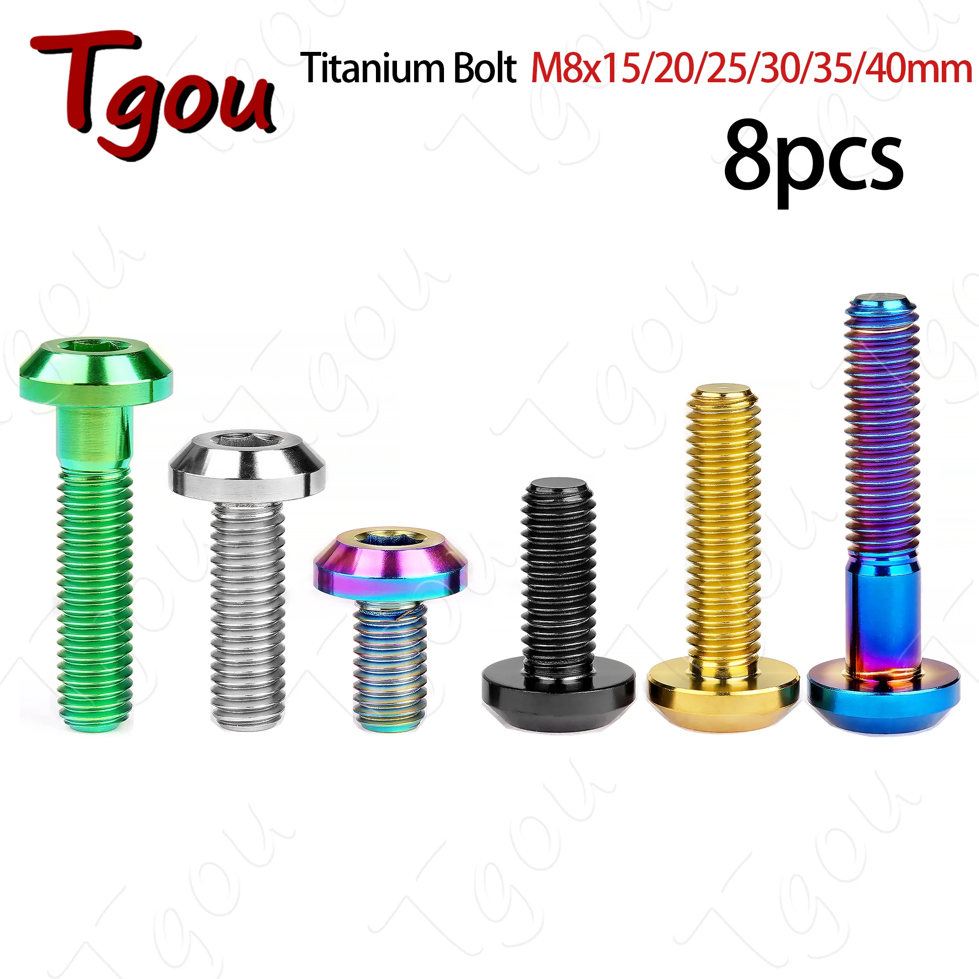 Титановый болт Tgou M8x 15/20/25/30/35/40 мм, винты с шестигранной головкой для тормоза мотоцикла, 8 шт.
Титановый болт Tgou M8x 15/20/25/30/35/40 мм, винты с шестигранной головкой для тормоза мотоцикла, 8 шт.