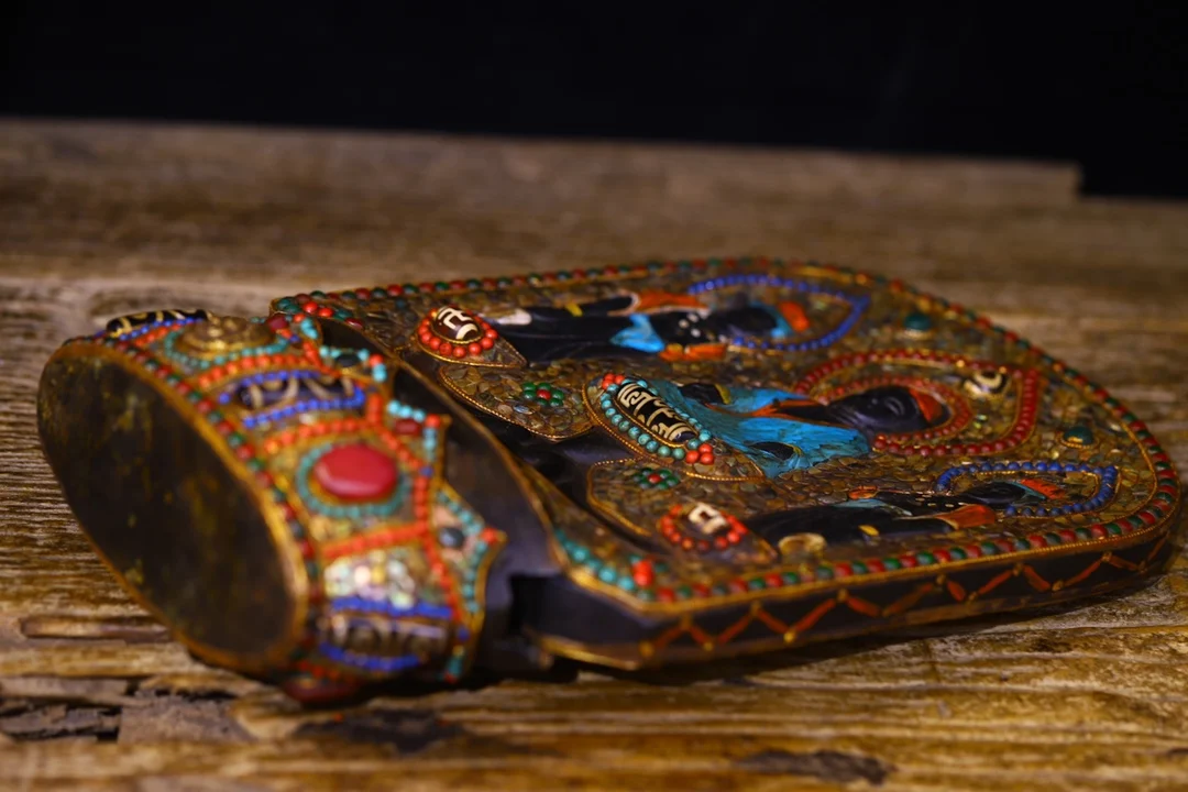 12"Tibetan Temple Collection Old Natural Meteorite Mosaic Gem gZi Beads Shell Sakyamuni Buddha Buddhist Niche Worship Hall
12"Tibetan Temple Collection Old Natural Meteorite Mosaic Gem gZi Beads Shell Sakyamuni Buddha Buddhist Niche Worship Hall