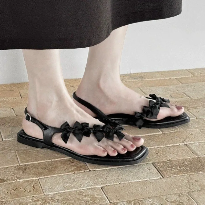 Bow Women Flats Sandals Square Toe Clip Toe Shoes Summer New Slippers 2025 Casual Slinback Woman Flip Flops Fashion Sandalias
Bow Women Flats Sandals Square Toe Clip Toe Shoes Summer New Slippers 2025 Casual Slinback Woman Flip Flops Fashion Sandalias