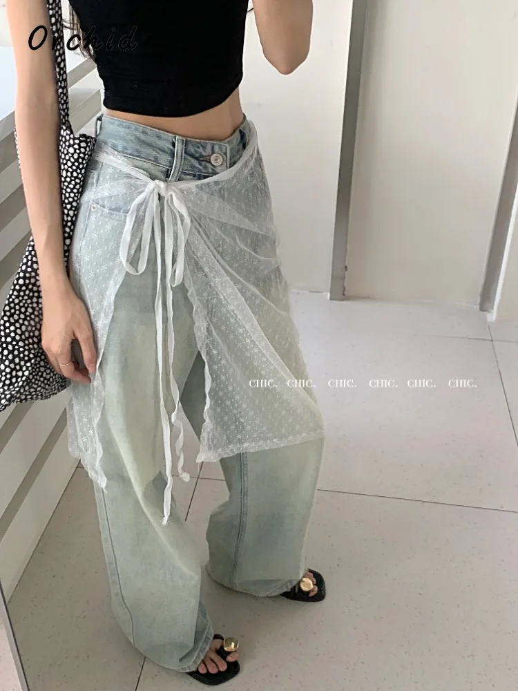 Women's Retro Wide Leg Baggy Denim Trouser Harajuku Aesthetic High Waist Loose Jeans 2024 Spring Casual Solid Color Pants
Women's Retro Wide Leg Baggy Denim Trouser Harajuku Aesthetic High Waist Loose Jeans 2024 Spring Casual Solid Color Pants