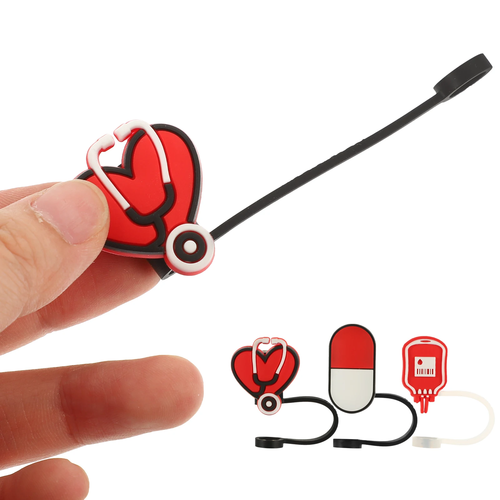 6 Pcs Covers Reusable Silicone Drinking Straw Caps Caps Cute Toppers Dust Plugs Drinking Straws Travel Accessories
6 Pcs Covers Reusable Silicone Drinking Straw Caps Caps Cute Toppers Dust Plugs Drinking Straws Travel Accessories