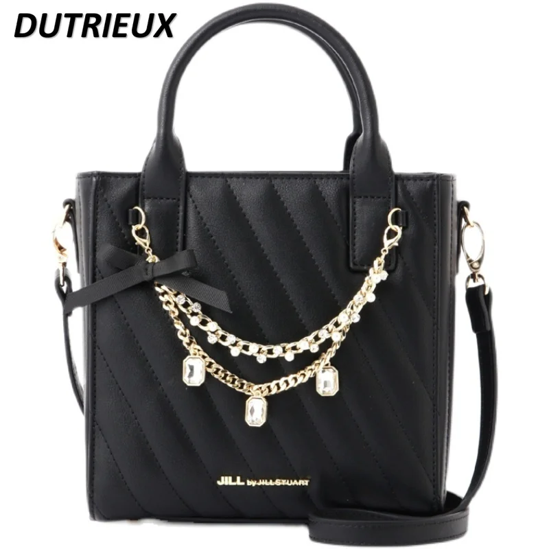 Japanese Style New Women's Bags Niche Diamond Pendant Bow Simple Messenger Bags Japanese Leisure Commuter Handbags for Ladies
Japanese Style New Women's Bags Niche Diamond Pendant Bow Simple Messenger Bags Japanese Leisure Commuter Handbags for Ladies