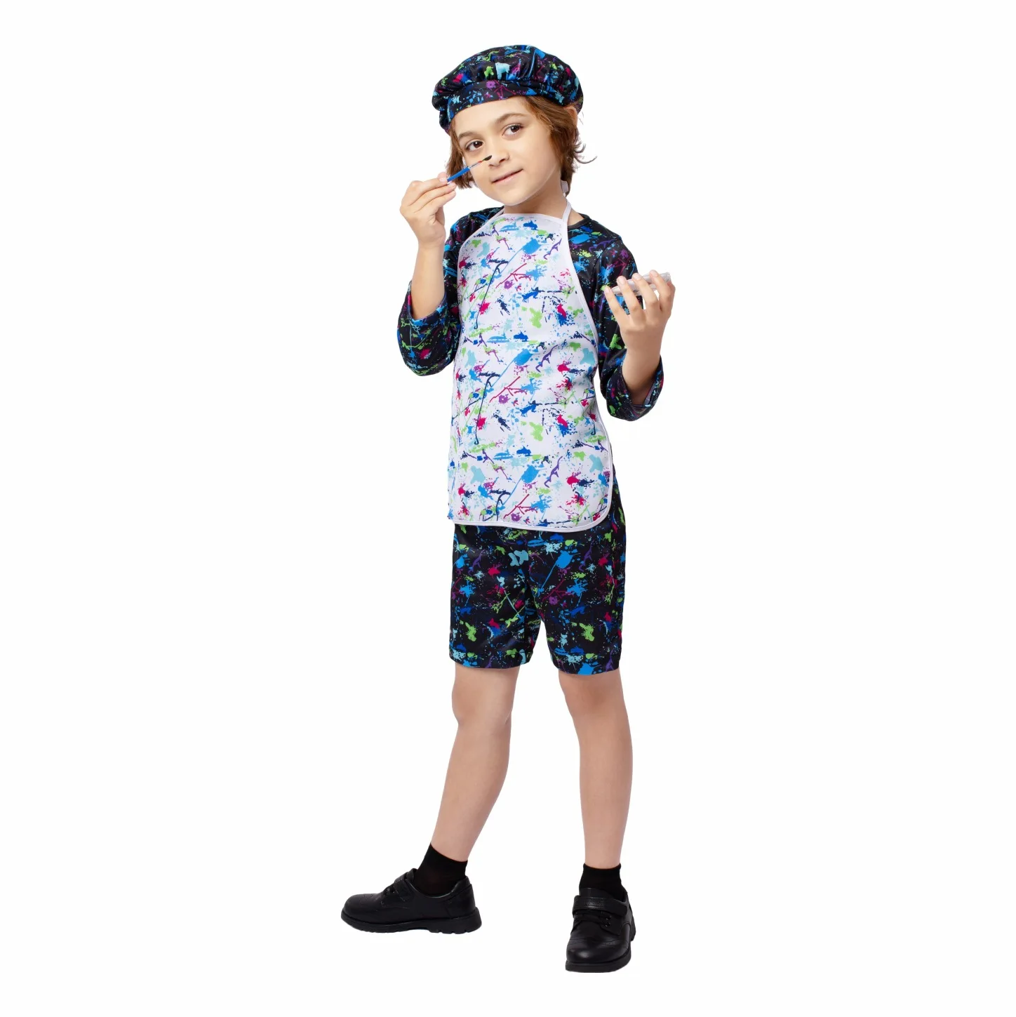 New Halloween Carnival Neon Painter Role Play Costume For Kids Stage Performance And Kindergarten Show 
New Halloween Carnival Neon Painter Role Play Costume For Kids Stage Performance And Kindergarten Show