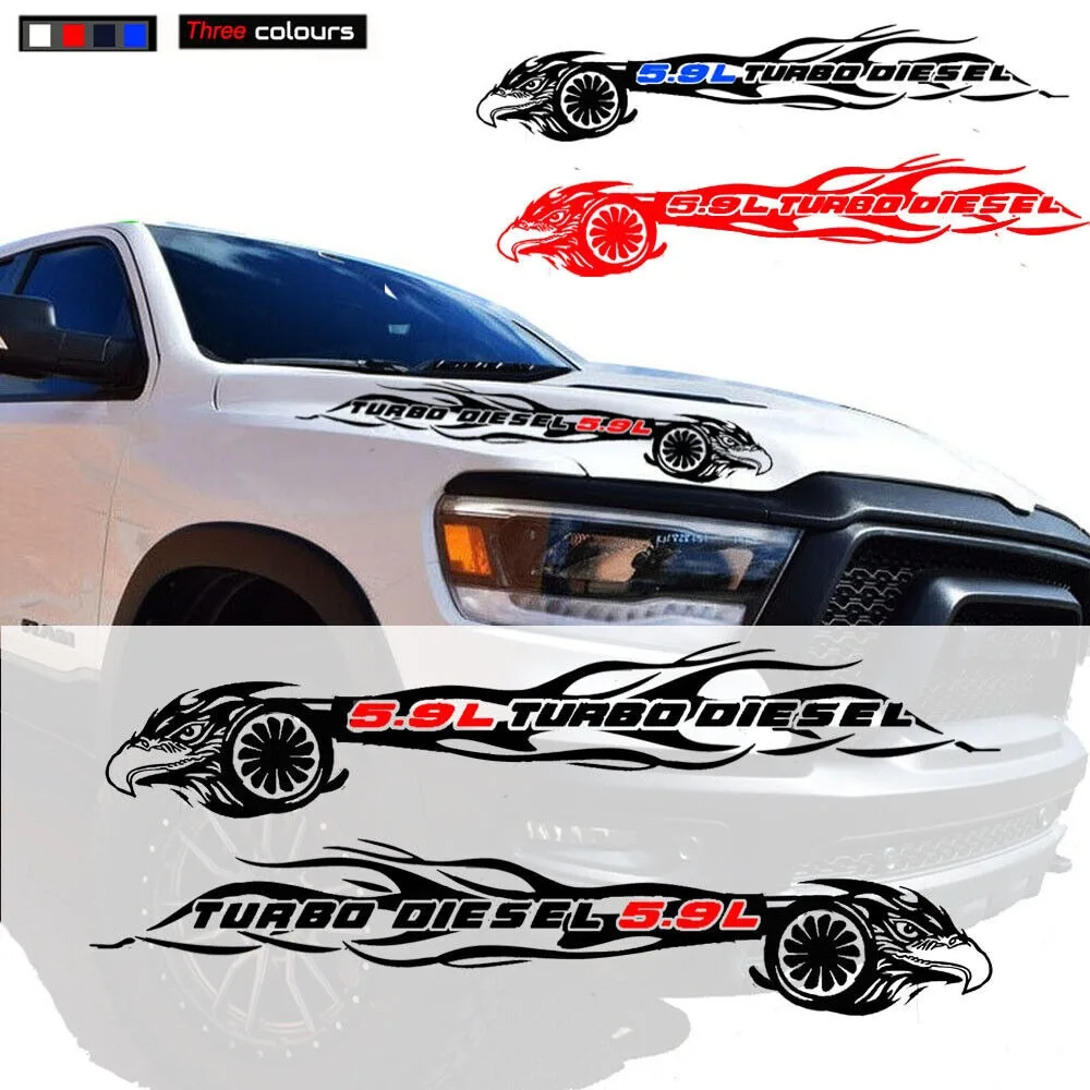 5,9 л Turbo Diesel Eagle графические наклейки на капот автомобиля наклейки для Dodge Ram 1500 2500 внешние аксессуары 2 шт.
5,9 л Turbo Diesel Eagle графические наклейки на капот автомобиля наклейки для Dodge Ram 1500 2500 внешние аксессуары 2 шт.