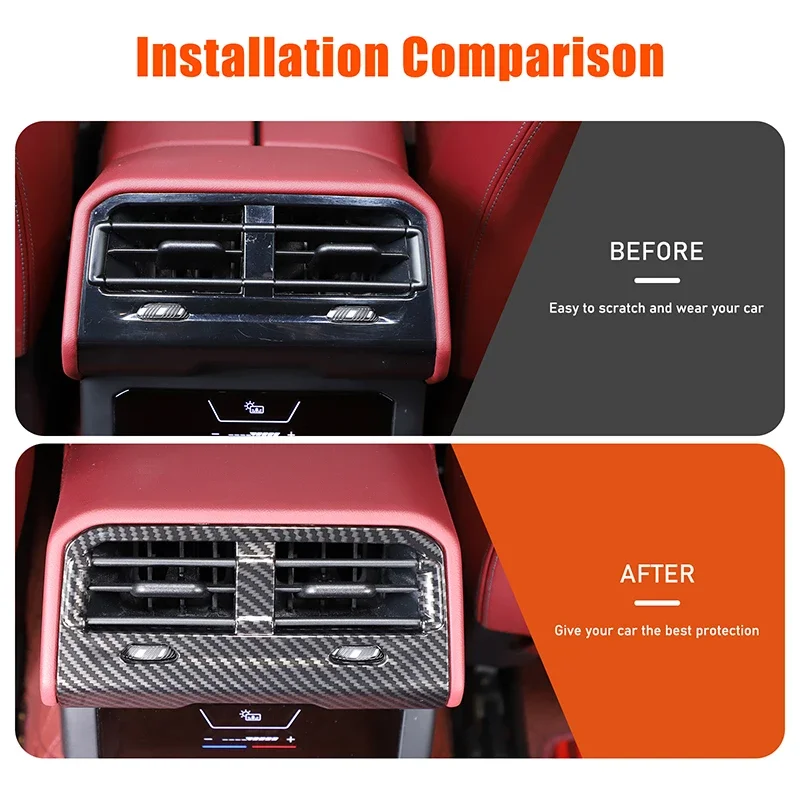 For BMW 5 Series G60 2024-2025 ABS Carbon Fiber Car Rear Air Conditioner Air Outlet Frame Decorative Sticker Car Accessories
For BMW 5 Series G60 2024-2025 ABS Carbon Fiber Car Rear Air Conditioner Air Outlet Frame Decorative Sticker Car Accessories