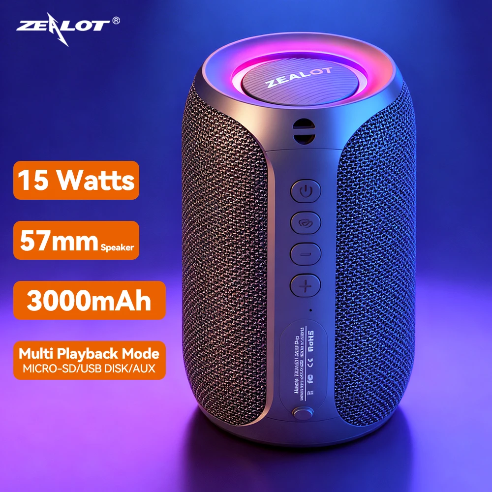 ZEALOT S32 Pro Bluetooth Speaker Wireless Subwoofer TWS Portable Bass Stereo Support USB Micro SD Card
ZEALOT S32 Pro Bluetooth Speaker Wireless Subwoofer TWS Portable Bass Stereo Support USB Micro SD Card