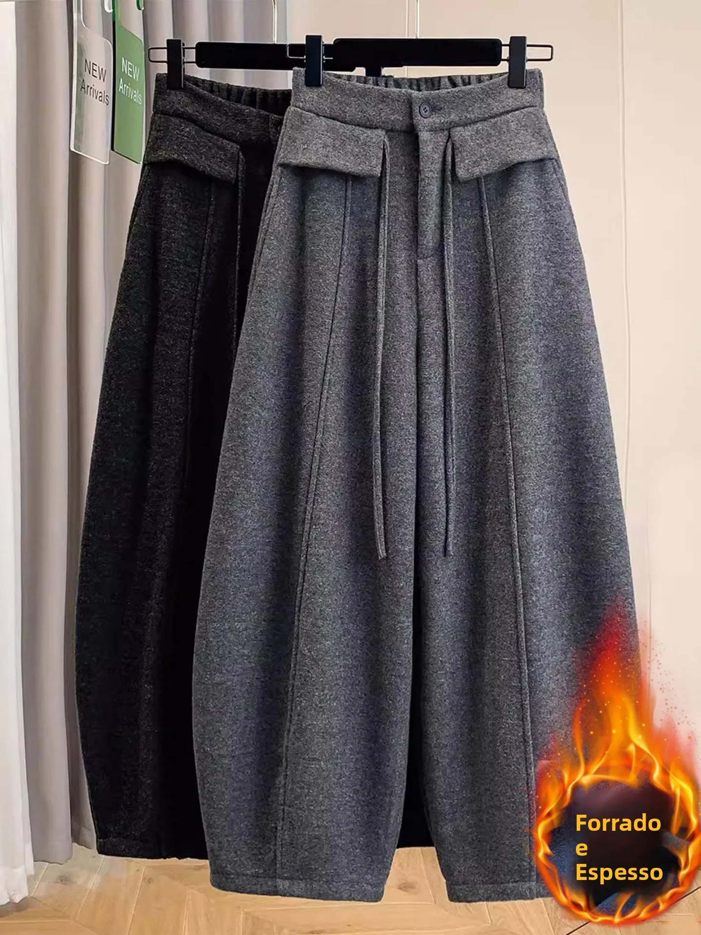 plus Size Women's Thickened Woolen Pants Autumn Winter Fashion Loose Wide Leg Pants with Fleece Casual Style plus Size
plus Size Women's Thickened Woolen Pants Autumn Winter Fashion Loose Wide Leg Pants with Fleece Casual Style plus Size