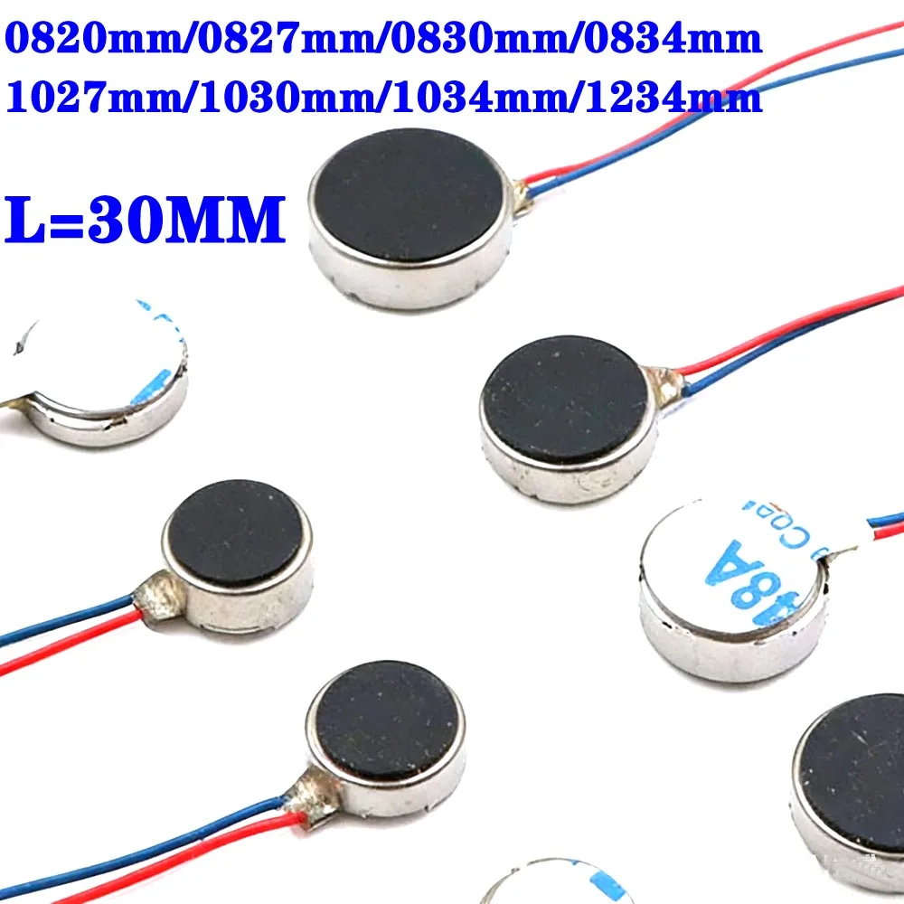 1/30PCS DC 3V Micro Vibration Motor 0820/0827/0830/0834/1020/1027/1030/1234 for Phone Coin Flat Motor Connector
1/30PCS DC 3V Micro Vibration Motor 0820/0827/0830/0834/1020/1027/1030/1234 for Phone Coin Flat Motor Connector