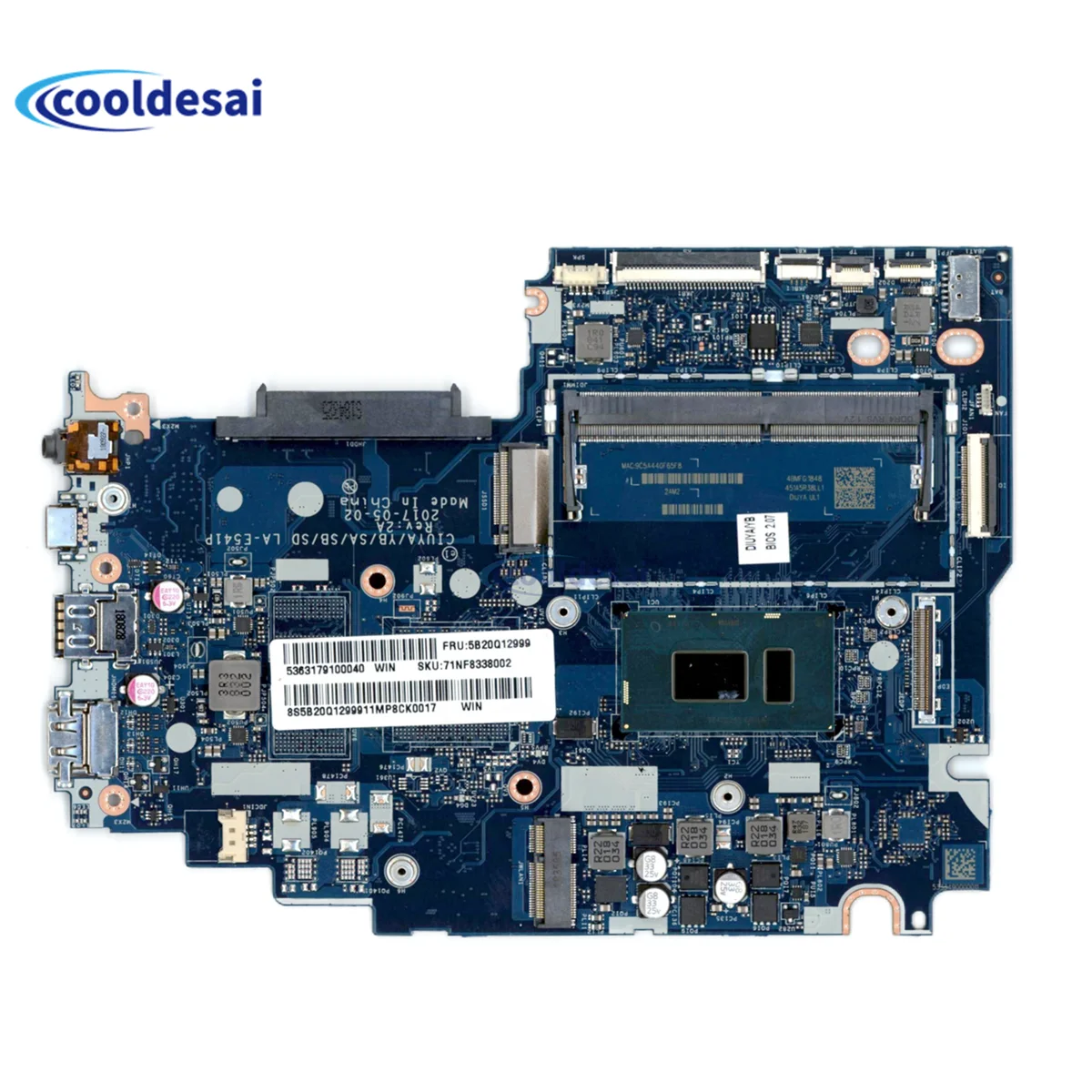 LA-E541P для Lenovo Yoga 520-14IKB Flex 5-1470 520S-14IKB материнская плата для ноутбука с процессором i3 i5 i7 UMA DDR4 100% протестированная работа
LA-E541P для Lenovo Yoga 520-14IKB Flex 5-1470 520S-14IKB материнская плата для ноутбука с процессором i3 i5 i7 UMA DDR4 100% протестированная работа