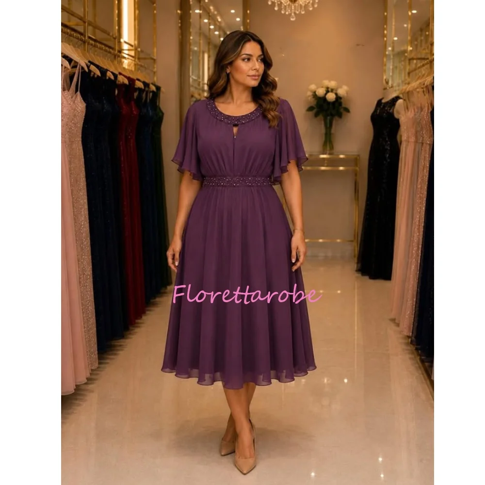 Customized Exquisite Scoop Mother of Bride Dresses for Women A Line Short Sleeve Wedding Party Dresses Beads Sequind Robe De Soi
Customized Exquisite Scoop Mother of Bride Dresses for Women A Line Short Sleeve Wedding Party Dresses Beads Sequind Robe De Soi