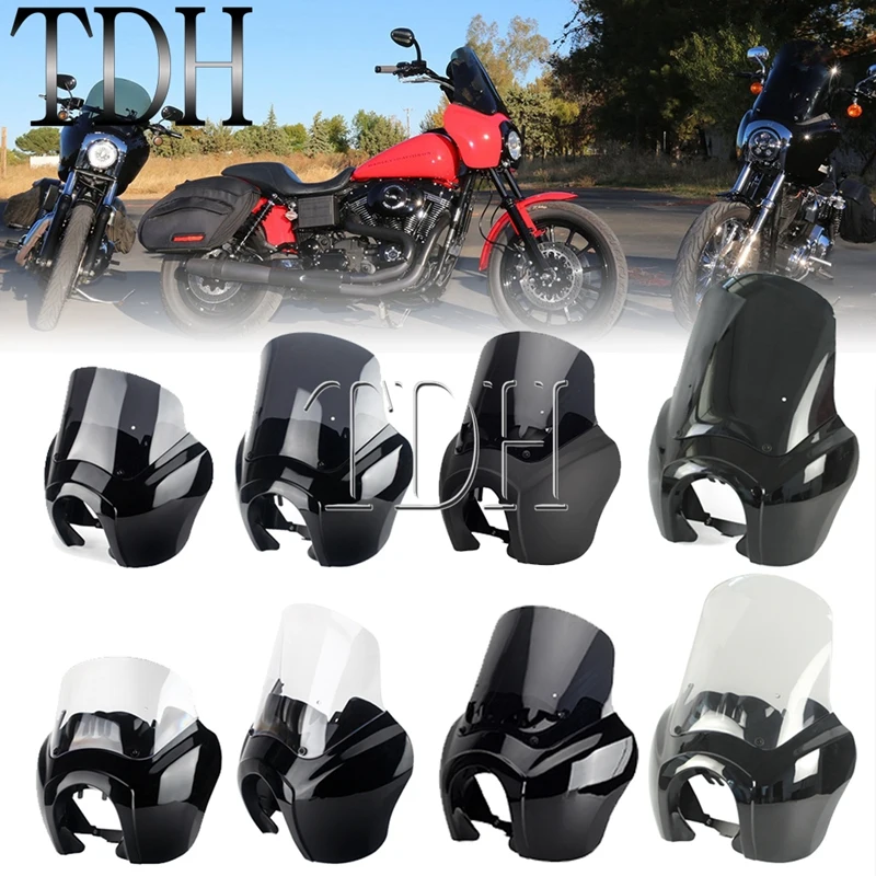 Club Style 5.75" Headlight Fairing Thug Style Front Light Fairing Windshield Air Flow Screen For Harley Dyna Low Rider Street
Club Style 5.75" Headlight Fairing Thug Style Front Light Fairing Windshield Air Flow Screen For Harley Dyna Low Rider Street