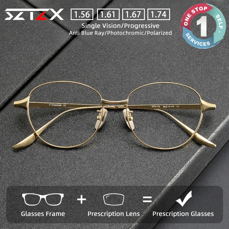 SZTZX Fashion Minimalist Versatile Prescription Glasses Anti Blue Light Titanium Hypoallergeni Oval Progressive Myopia Eyewear
SZTZX Fashion Minimalist Versatile Prescription Glasses Anti Blue Light Titanium Hypoallergeni Oval Progressive Myopia Eyewear
