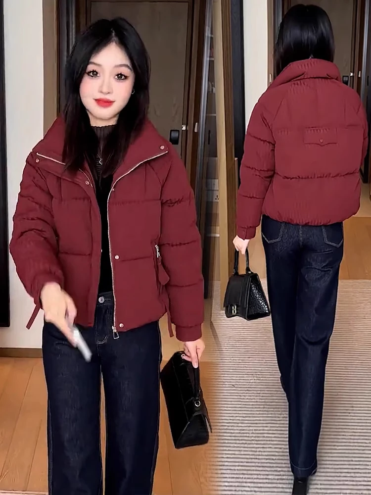 Fashionable Short down Cotton Jacket Women's Thick Warm Stylish Slimming Winter Coat Coat Hollow out Design Long Sleeve Zipper
Fashionable Short down Cotton Jacket Women's Thick Warm Stylish Slimming Winter Coat Coat Hollow out Design Long Sleeve Zipper