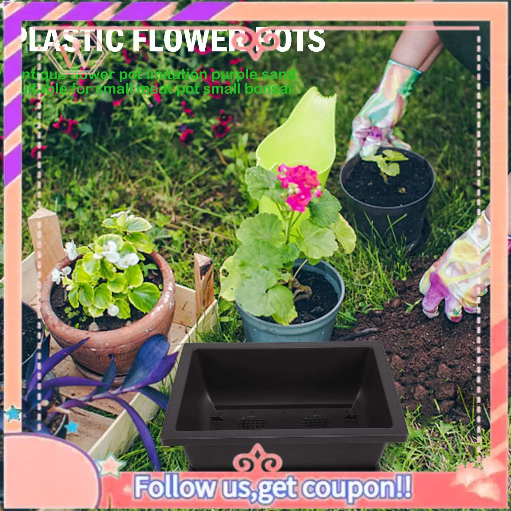 Upgraded Large Flower Pot Rectangle Bonsai Nursery Planter Balcony Container 29X21X10.5Cm
Upgraded Large Flower Pot Rectangle Bonsai Nursery Planter Balcony Container 29X21X10.5Cm