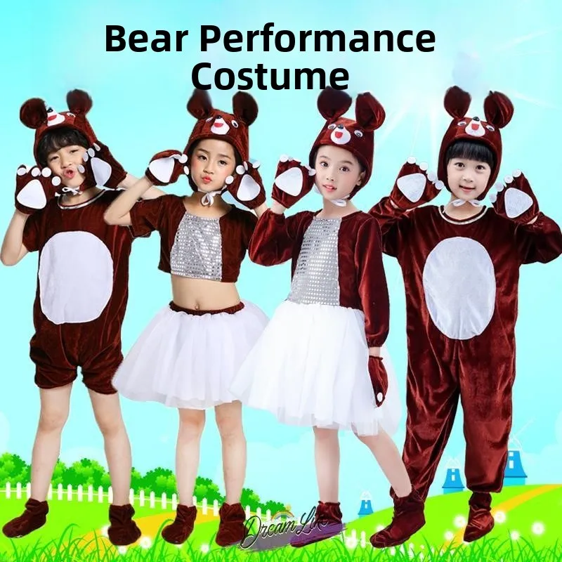 Children's Performance Costume Brown Bear Black Bear Game Outfit Cartoon Animal Toddler Summer Clothing Stage Performance Dress
Children's Performance Costume Brown Bear Black Bear Game Outfit Cartoon Animal Toddler Summer Clothing Stage Performance Dress