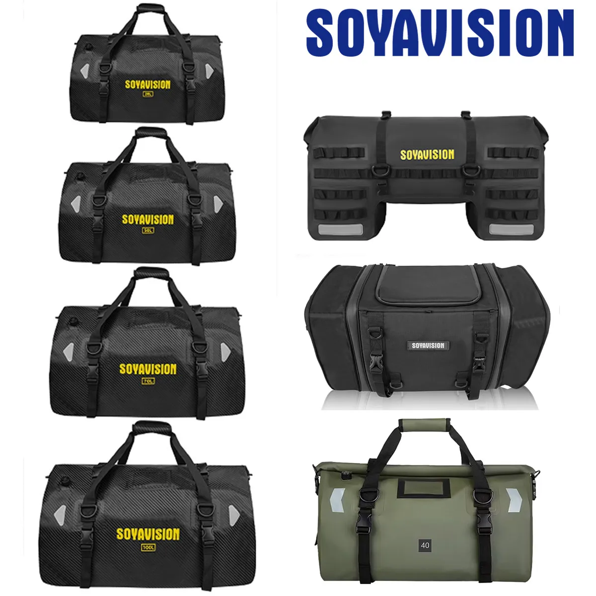 40L 50L 66L 70L 80L 100L Waterproof Motorcycle Seat Bag For Harley Kawasaki Yamaha Honda Suzuki BMW Rear Tail Luggage Dry Bag
40L 50L 66L 70L 80L 100L Waterproof Motorcycle Seat Bag For Harley Kawasaki Yamaha Honda Suzuki BMW Rear Tail Luggage Dry Bag