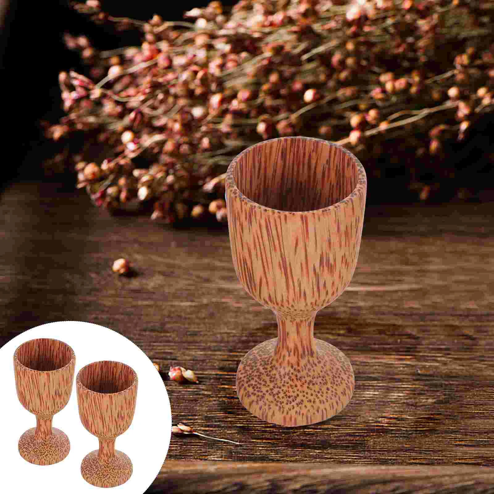 2 Pcs Round Coconut Wood Glass Glasses Vintage Cup Drinking Festival Party Cups 
2 Pcs Round Coconut Wood Glass Glasses Vintage Cup Drinking Festival Party Cups