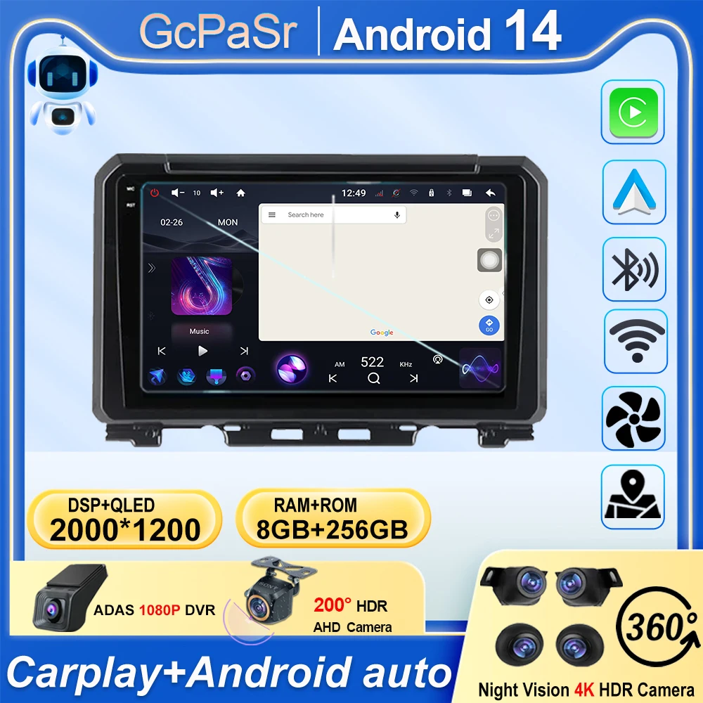 2din Android 14 Car For Suzuki Jimny JB64 JB74 2018 2019 2020 Anto radio Multimedia Stereo Player GPS Navigation Wifi DSP 9 Inch
2din Android 14 Car For Suzuki Jimny JB64 JB74 2018 2019 2020 Anto radio Multimedia Stereo Player GPS Navigation Wifi DSP 9 Inch