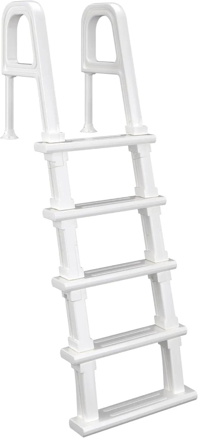 5-Step Pool Ladder with Double Handrails, Non-Slip Steps for 47-54" Above Ground & In-Ground Pools, White
5-Step Pool Ladder with Double Handrails, Non-Slip Steps for 47-54" Above Ground & In-Ground Pools, White