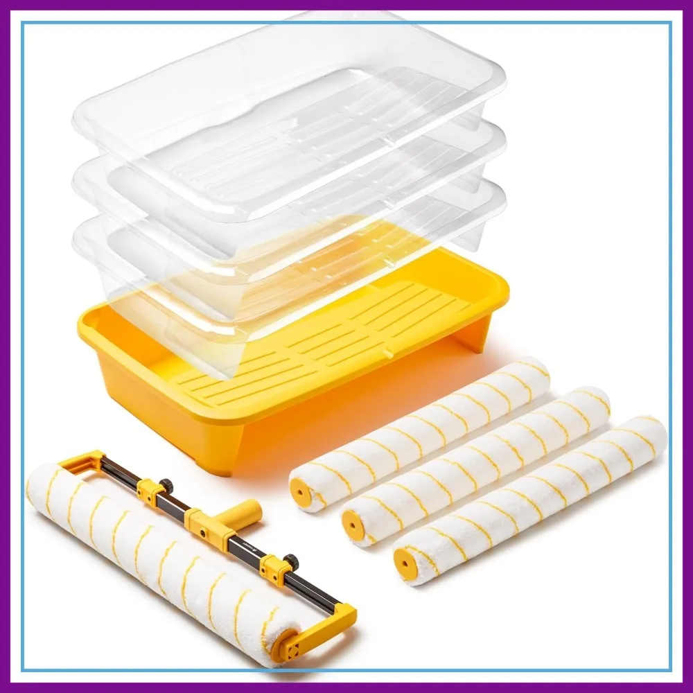18 inch Paint Roller Kit 9 Piece Large Roller for Walls Ceilings
18 inch Paint Roller Kit 9 Piece Large Roller for Walls Ceilings