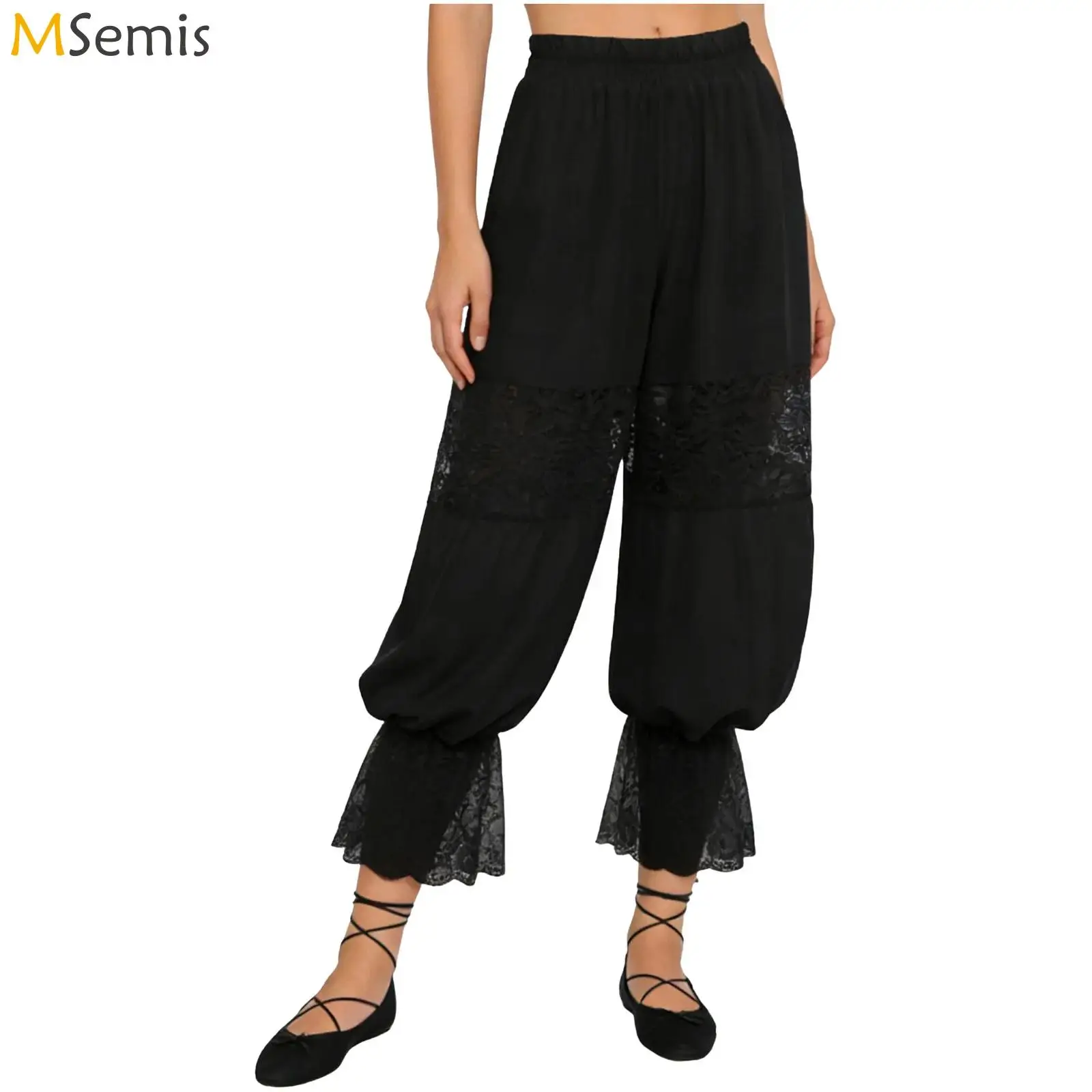 Womens Victorian Lantern Pants Pumpkin Trousers Long Bloomers See Through Floral Lace Ruffled Legs Trim Vintage Pettipants
Womens Victorian Lantern Pants Pumpkin Trousers Long Bloomers See Through Floral Lace Ruffled Legs Trim Vintage Pettipants