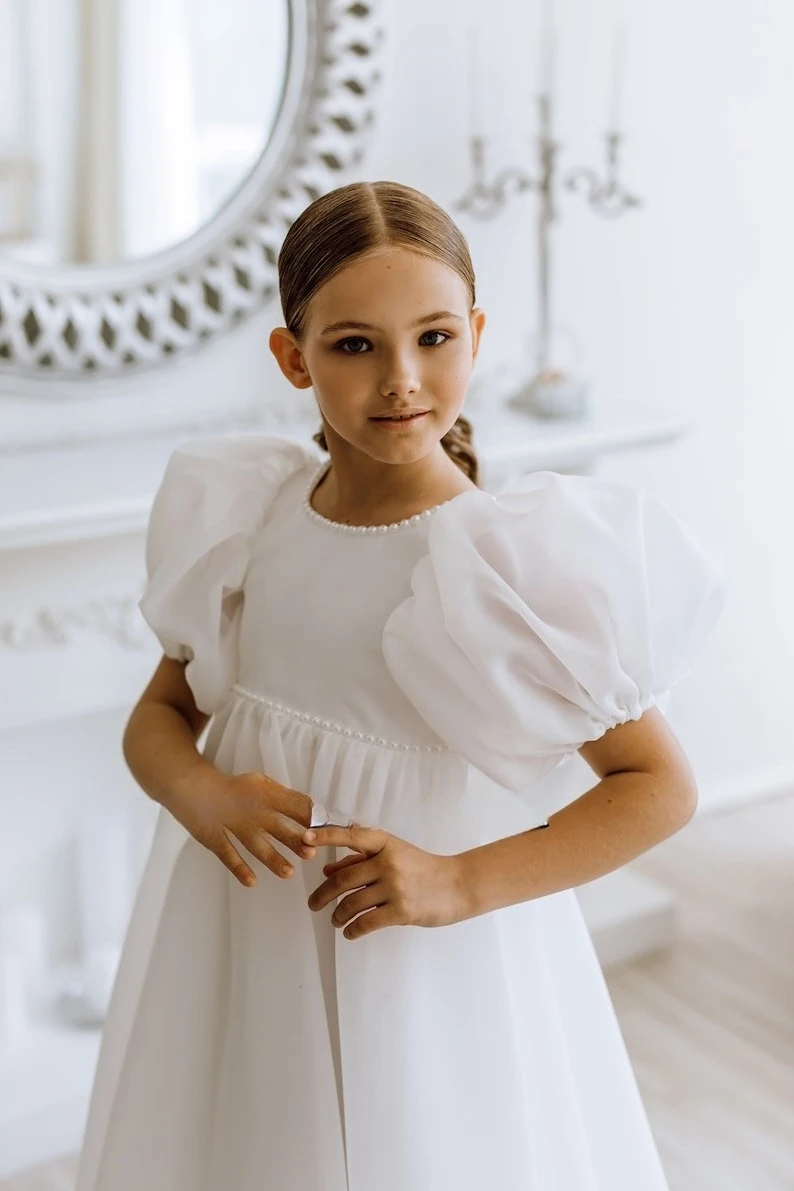 Toddler Dress for Wedding Girl Formal Dresses Holy Communion Ivory Organza Long for Girl Girl Ball Gown Princess Party Dress
Toddler Dress for Wedding Girl Formal Dresses Holy Communion Ivory Organza Long for Girl Girl Ball Gown Princess Party Dress