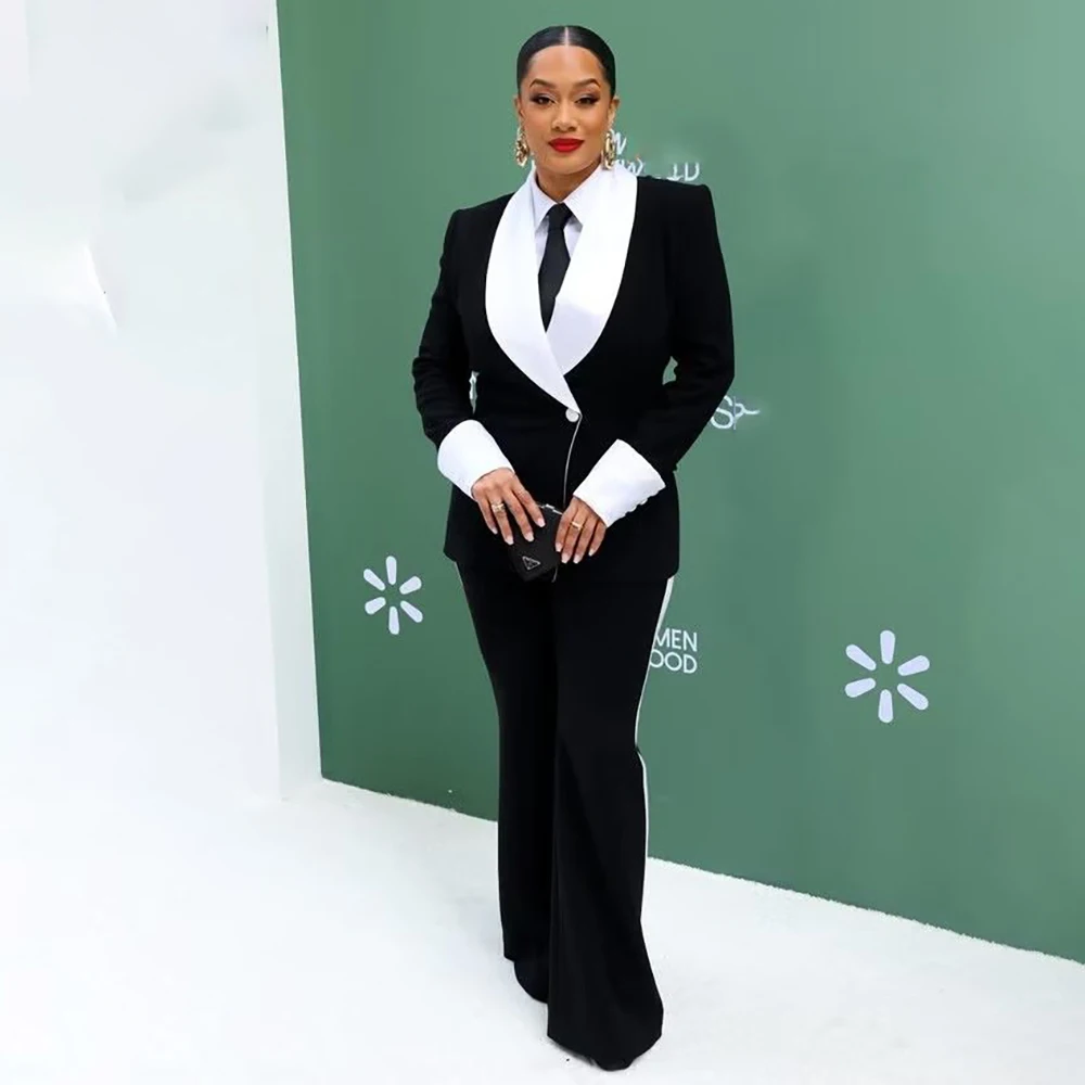 Tailor Made Black Women's Suits Luxury White Shawl Lapel One-Button Slim 2 Piece Jacket Pants Formal Office Work Blazer
Tailor Made Black Women's Suits Luxury White Shawl Lapel One-Button Slim 2 Piece Jacket Pants Formal Office Work Blazer