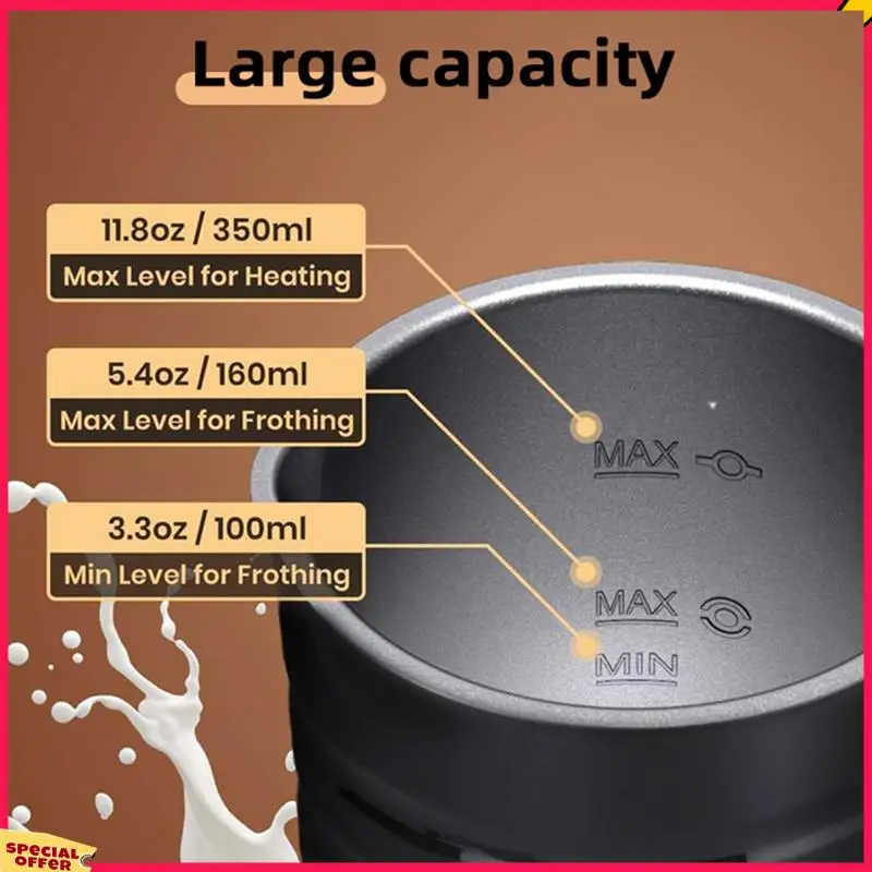A39M Full-Automatic Milk Frother Machine Smart Touch Control Milk Warmer Temperature Settings Hot&Cold Milk Frother AU Plug
A39M Full-Automatic Milk Frother Machine Smart Touch Control Milk Warmer Temperature Settings Hot&Cold Milk Frother AU Plug