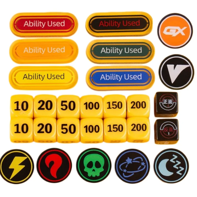 PTCG Board Game Peripheral GX VS Board Ability Used Abnormal Status Damage Indicator Yellow Acrylic Positive Reverse Dice Toy
PTCG Board Game Peripheral GX VS Board Ability Used Abnormal Status Damage Indicator Yellow Acrylic Positive Reverse Dice Toy