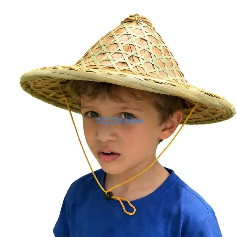 T21F Childrens Bamboo Hat With Soft Lining Traditional Conical Hat For Outdoor Use
T21F Childrens Bamboo Hat With Soft Lining Traditional Conical Hat For Outdoor Use