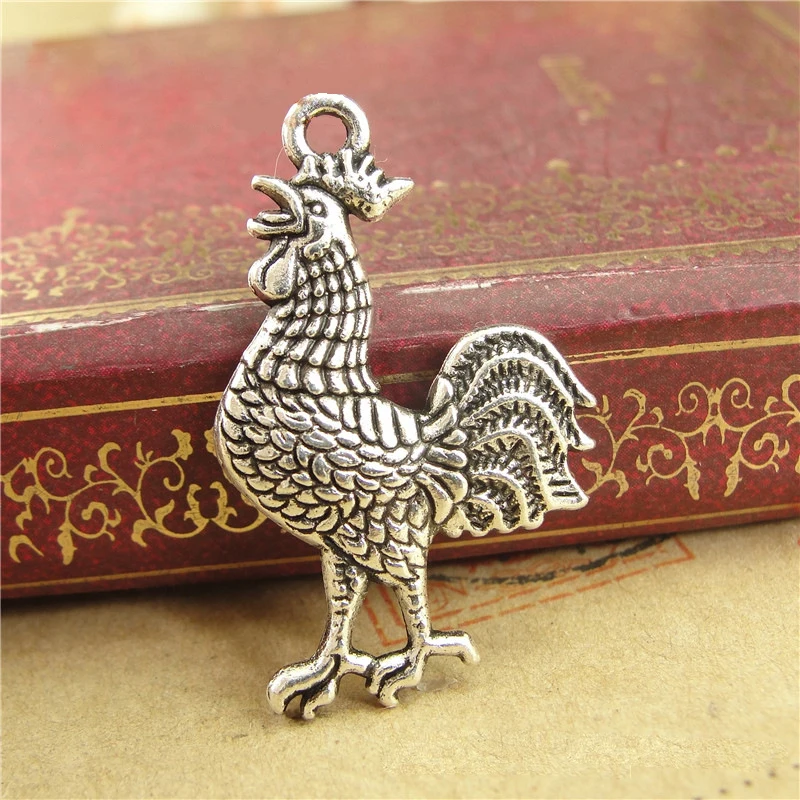 100pcs/lot Jewelry Accessory Retro Alloy Cock Shaped DIY Charms Pendants
100pcs/lot Jewelry Accessory Retro Alloy Cock Shaped DIY Charms Pendants