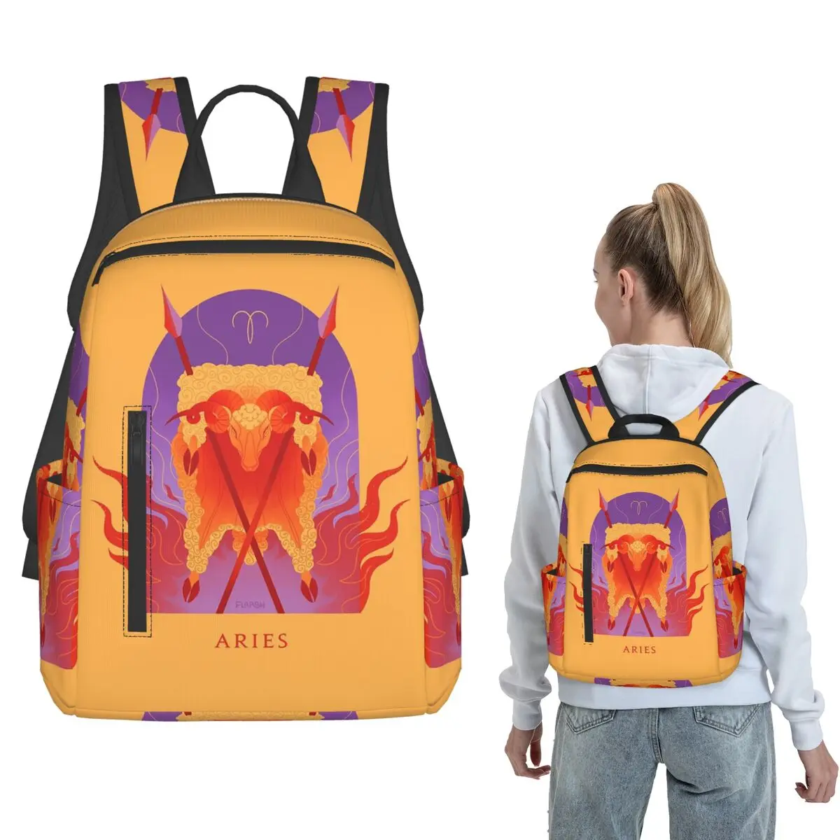 Aries - Ancient Greek Astrology Series Backpack Daypack Children BookBag School Bag Shoulder Bags for Men Women
Aries - Ancient Greek Astrology Series Backpack Daypack Children BookBag School Bag Shoulder Bags for Men Women