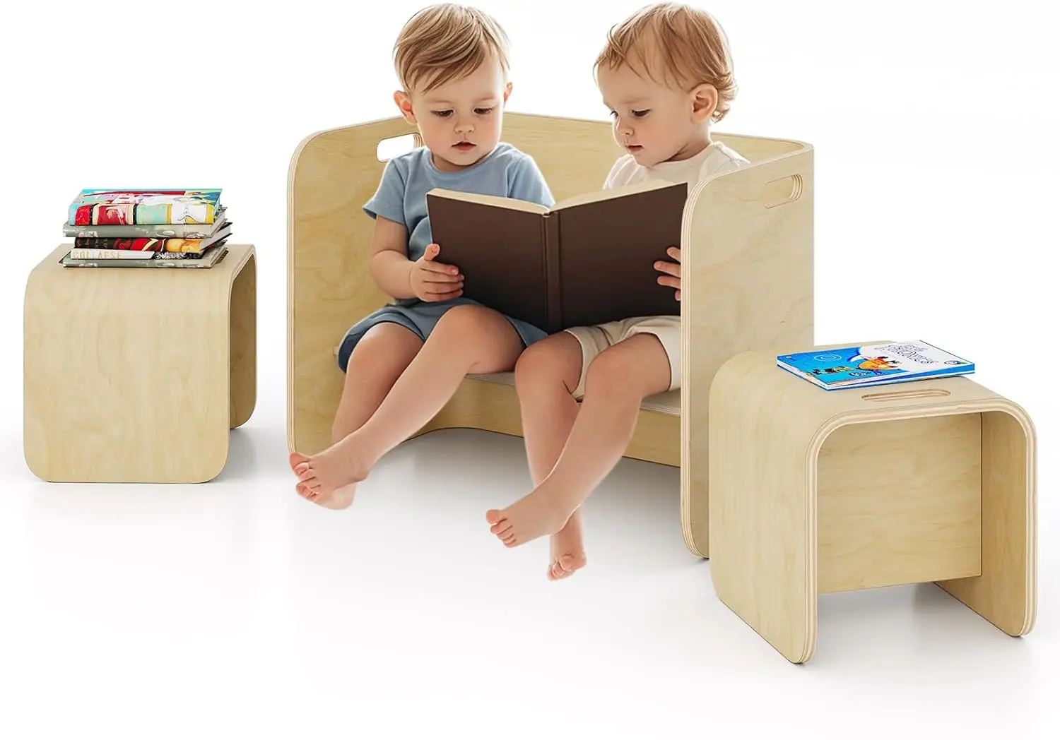 Kids Table and Chair Set, 4 in 1 Wood Activity Table, Bench, Storage Shelves, Desk for Children Reading, Arts, Crafts, Snack Tim
Kids Table and Chair Set, 4 in 1 Wood Activity Table, Bench, Storage Shelves, Desk for Children Reading, Arts, Crafts, Snack Tim