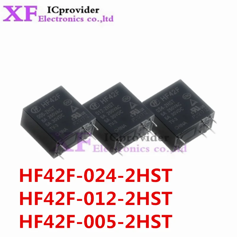 10Pcs New Relay HF42F-005-2HST HF42F-012-2HST HF42F-024-2HST 5A 250VAC 6PIN 5V 12V 24V Power relay ICprovider
10Pcs New Relay HF42F-005-2HST HF42F-012-2HST HF42F-024-2HST 5A 250VAC 6PIN 5V 12V 24V Power relay ICprovider