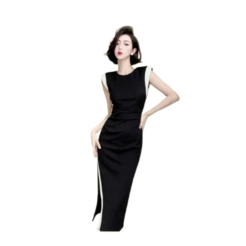 Black Sleeveless Dress Summer New Luxury High-end Round Neck Temperament Celebrity French Waist-hugging Long Hip-pack Skirt
Black Sleeveless Dress Summer New Luxury High-end Round Neck Temperament Celebrity French Waist-hugging Long Hip-pack Skirt