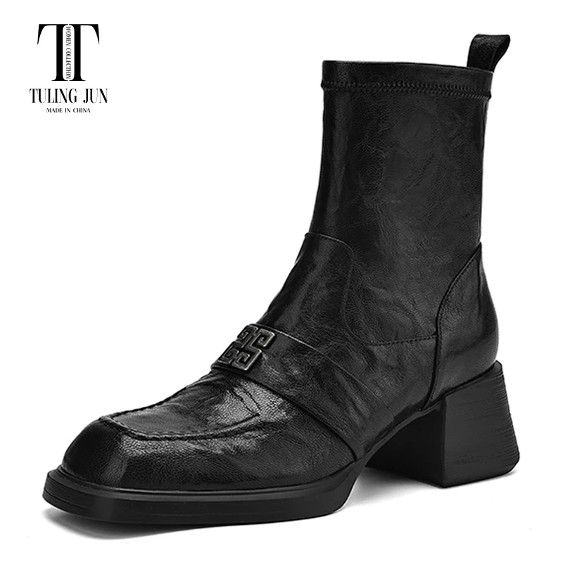 TULING JUN 2024 New Autumn Winter Gentle Lady Women's Short Boot Rounded Toe High Heel Fashion Comfort Shoes For Women L
TULING JUN 2024 New Autumn Winter Gentle Lady Women's Short Boot Rounded Toe High Heel Fashion Comfort Shoes For Women L