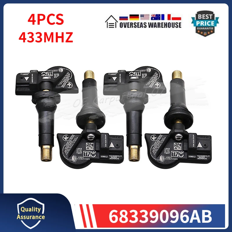 Система контроля давления в шинах 68339096AB, датчик, 4 шт., для Alfa Romeo Tonale Jeep Grand Cherokee Wrangler JL Wagoneer TPMS 433 МГц
Система контроля давления в шинах 68339096AB, датчик, 4 шт., для Alfa Romeo Tonale Jeep Grand Cherokee Wrangler JL Wagoneer TPMS 433 МГц