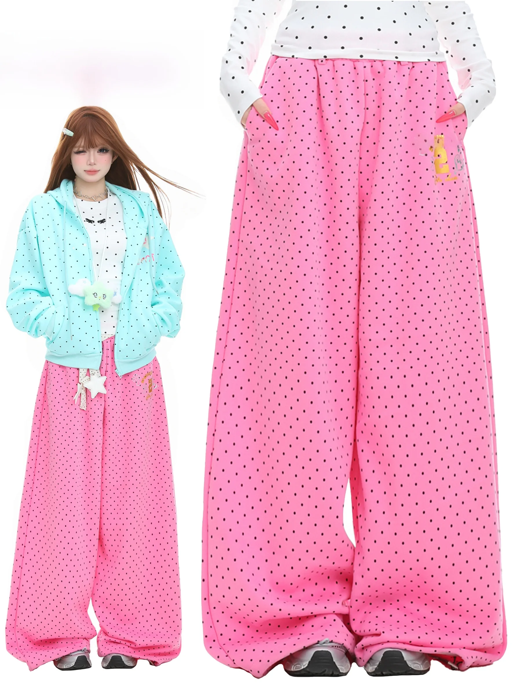 Женские широкие брюки BASTERDS в американском ретро-стиле с принтом в горошек, свободные повседневные драпированные длинные брюки из смесового хлопка для весеннего сезона
Женские широкие брюки BASTERDS в американском ретро-стиле с принтом в горошек, свободные повседневные драпированные длинные брюки из смесового хлопка для весеннего сезона