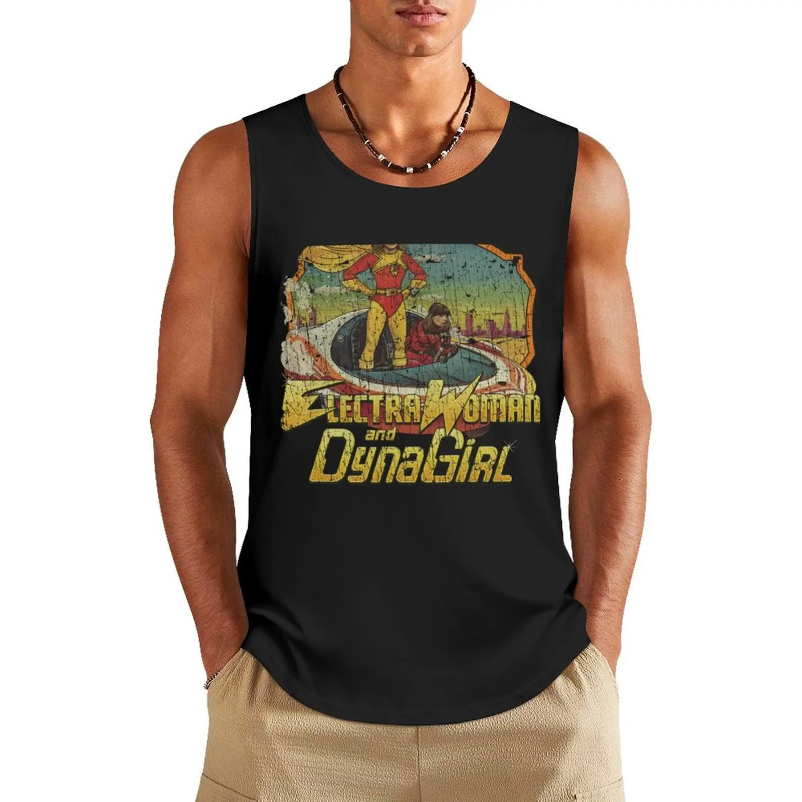 Electra Woman and Dyna Girl 1976 Tank Top basketball mens clothing singlets for men
Electra Woman and Dyna Girl 1976 Tank Top basketball mens clothing singlets for men