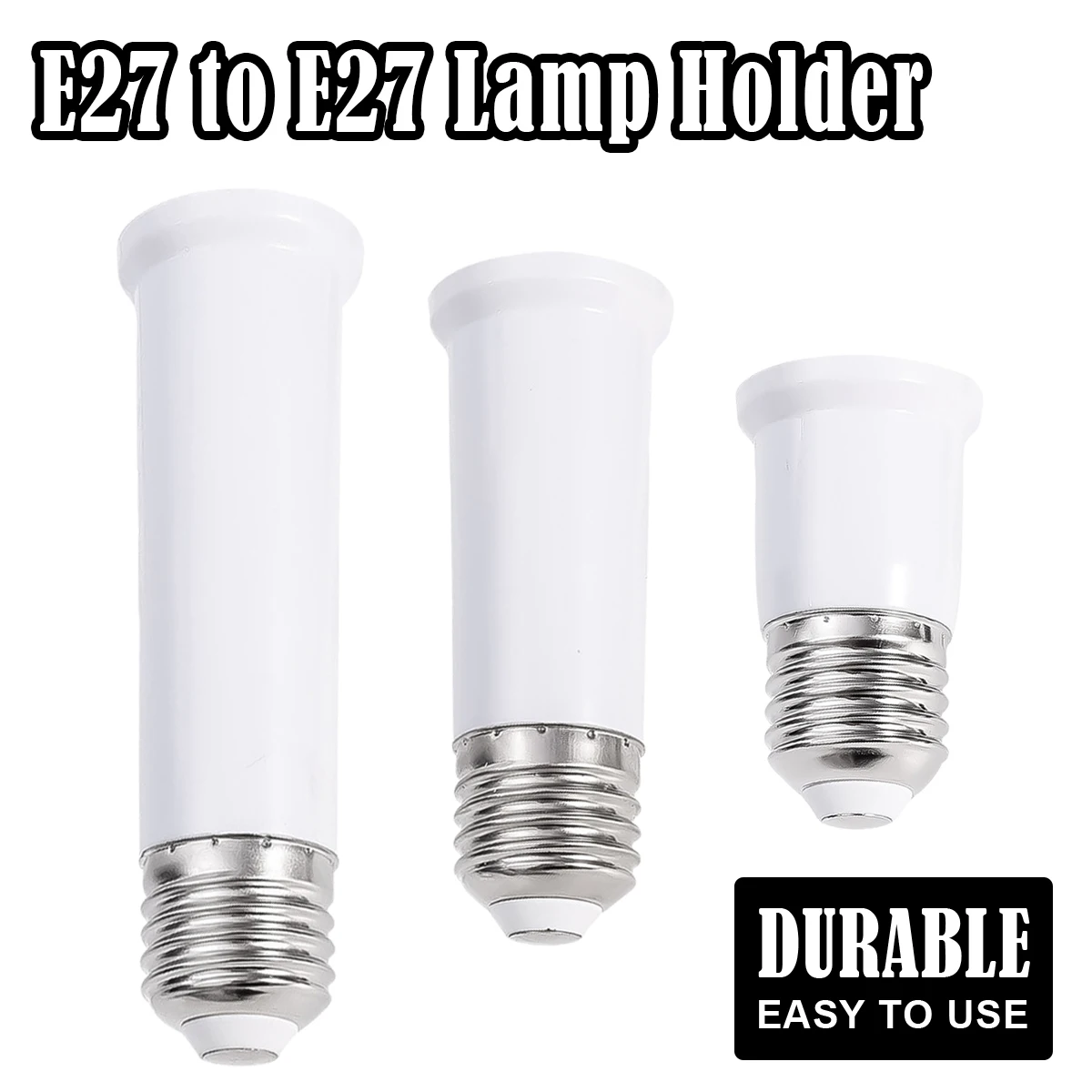 E27 to E27 Extender Lamp Holder Silicone Socket Base Adapter Bulb Bases Accessories 220V Screw Extension For Lamps Head 65-120Mm
E27 to E27 Extender Lamp Holder Silicone Socket Base Adapter Bulb Bases Accessories 220V Screw Extension For Lamps Head 65-120Mm