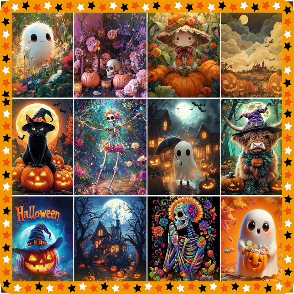 SDOYUNO Diamond Painting Complete Kit Accessories Halloween poster Wall Art Picture Rhinestones Full Square Round Drill Crystal 
SDOYUNO Diamond Painting Complete Kit Accessories Halloween poster Wall Art Picture Rhinestones Full Square Round Drill Crystal