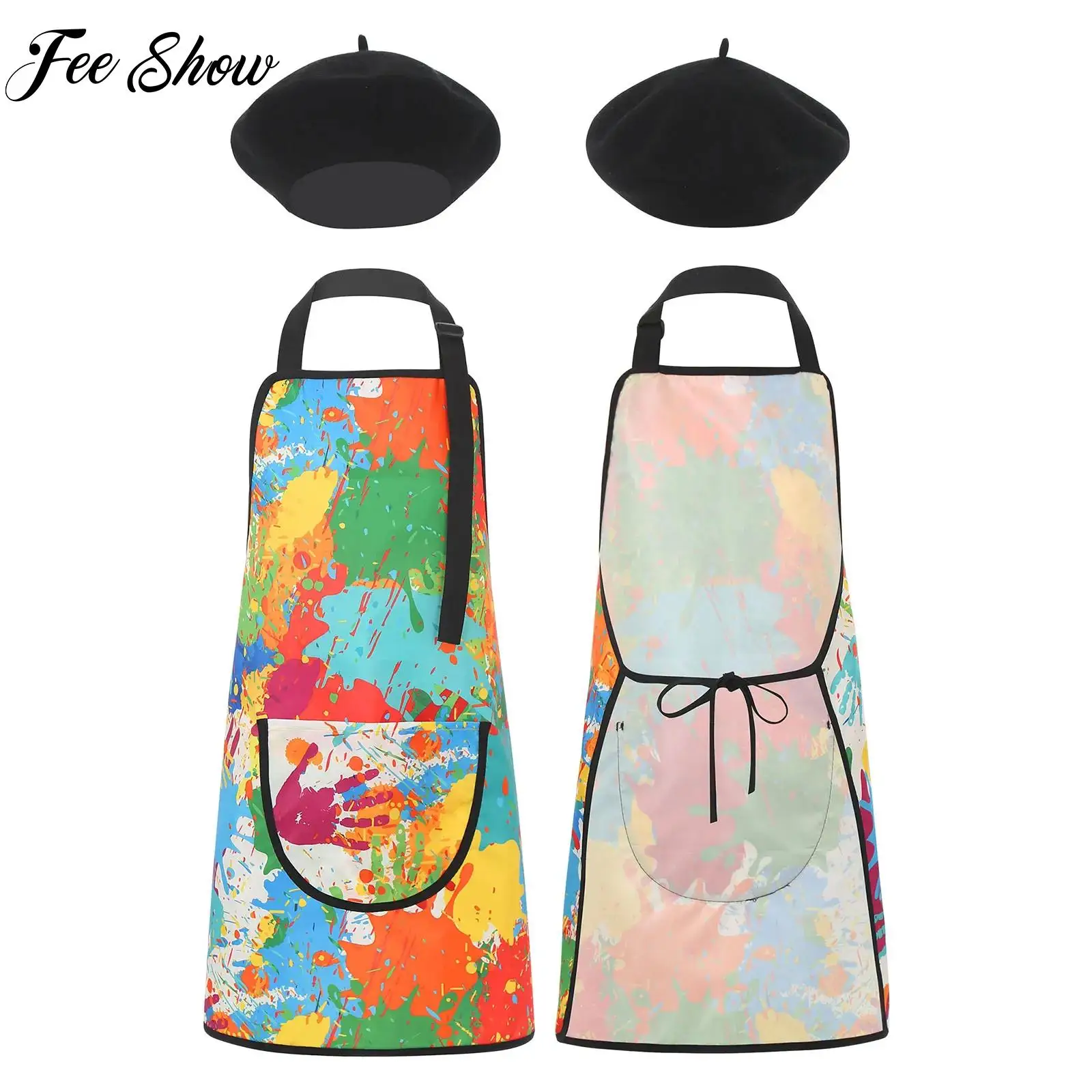 2Pcs Kids Colorful Print Painting Apron Waterproof Mess-proof Cover Up Clothes Art Smock with Beret Cooking Baking Party Costume
2Pcs Kids Colorful Print Painting Apron Waterproof Mess-proof Cover Up Clothes Art Smock with Beret Cooking Baking Party Costume