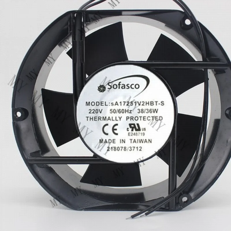 TT I PCS for Sofasco Fan sA17251V2HBT-S AC 220V 38/36W 17251 17cm 2 Wire
TT I PCS for Sofasco Fan sA17251V2HBT-S AC 220V 38/36W 17251 17cm 2 Wire