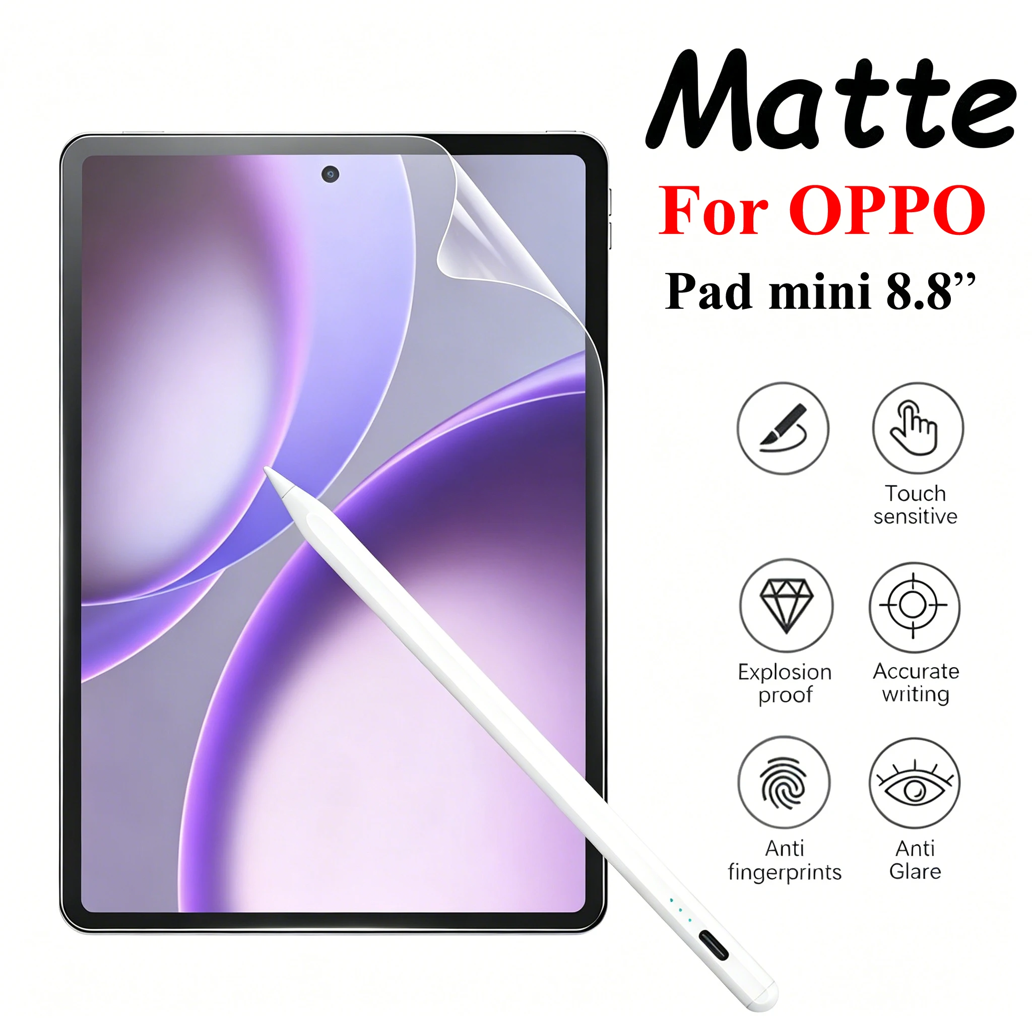 Paper Like Film Screen Protector Film Matte for OPPO Pad Mini 8.8" SE 11 2025 Pad Neo 11.4 inch Film Not Tempered Glass
Paper Like Film Screen Protector Film Matte for OPPO Pad Mini 8.8" SE 11 2025 Pad Neo 11.4 inch Film Not Tempered Glass